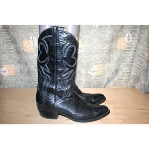 Black Snake Leather Western Boots Men's   Size 11 D